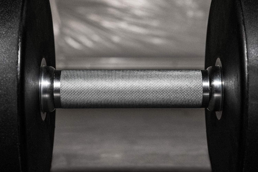 REP Fitness Urethane Coated Round Dumbbells, 5 to 100 lbs, Singles or Pairs, With or Without Rack, Steel Core, Rubber Encased, Chrome Handles, Professional Weights for Home Gym Strength Training