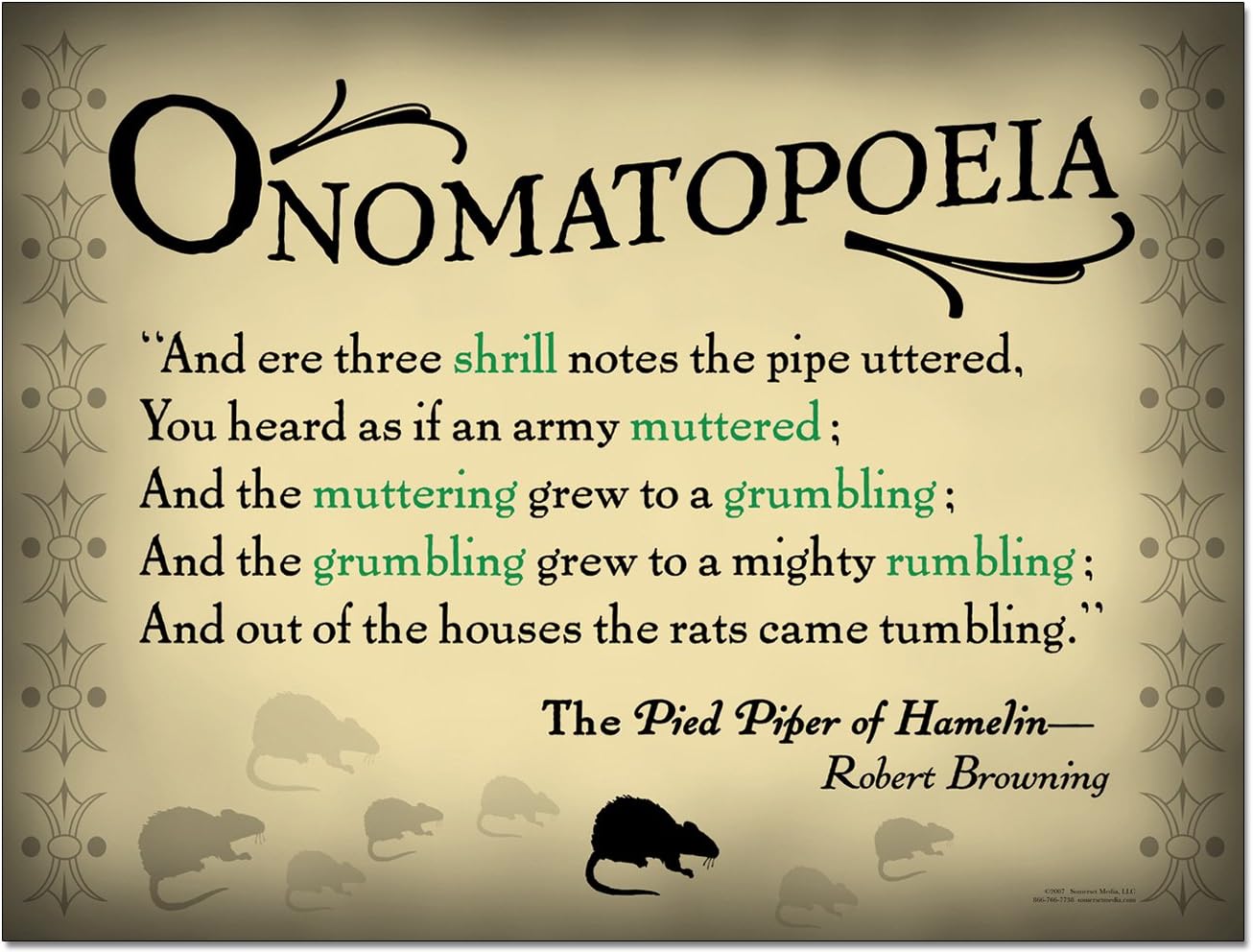 Literary Tools Set of Eight Literary Arts Posters Featuring: Foreshadowing, Irony, Metaphor, Onomatopoeia, Paradox, Alliteration, Personification, and Simile.