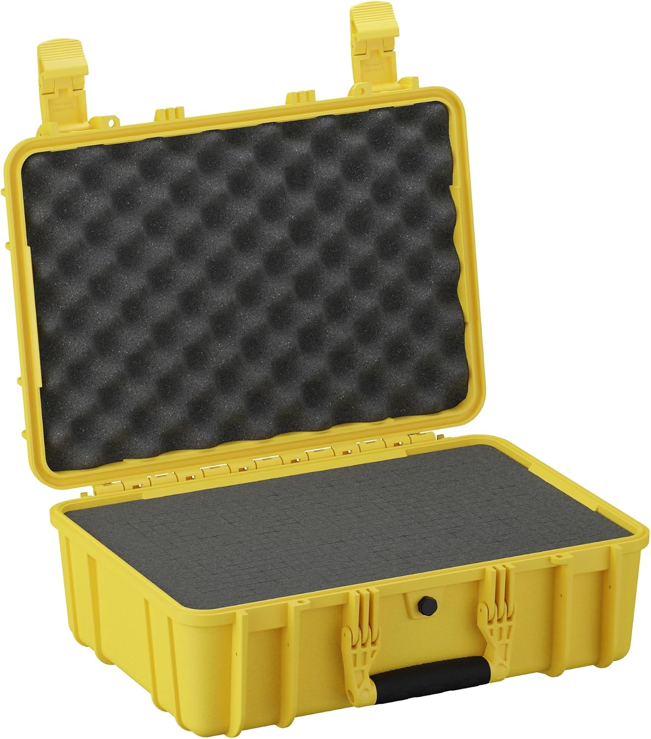 Condition 1 18' Medium Waterproof Hard Case with Foam, Model 801, Portable Protective Storage, Box for Travel, Tactical Gear, Made in USA, 18.36'x13.70'x 7.03' Yellow