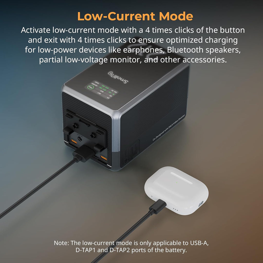 SMALLRIG V Mount Battery VB212, 212Wh / 14400mAh V Mount Battery with 140W Output, 2H Full Charge, with Dual USB-C, D-TAP, DC Port, Smart Digital Display for Video Light, Camera, Camcorder, Monitor