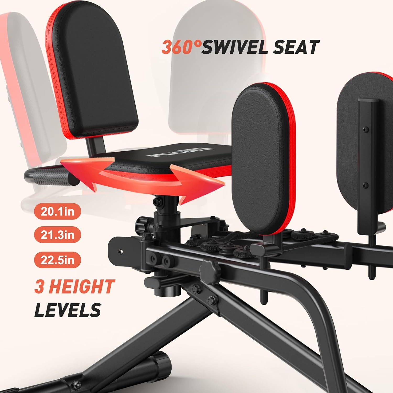ERGOLIFE Hip Adduction Abduction Machine with 6 Resistances for Home/Office Gym, 2 in 1 Inner Thigh Exercise Equipment Buttocks Lifting Glute Machine for Men or Women