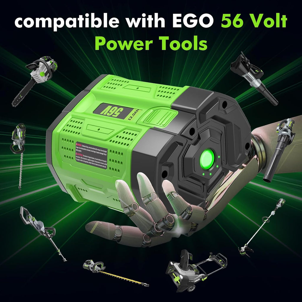 Upgrade to 12000mAh BA2800T High Capacity Replacement for EGO Battery Lithium Compatible with EGO 56 Volt Battery 12.0Ah BA4200 CS1604 CS1804 CS1403 HT2400 LB6504 LB5804 LB6500 LB4800 Cordless Tools