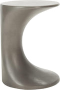 SAFAVIEH Outdoor Collection Kavita Modern Dark Grey Concrete Accent Table (Fully Assembled)