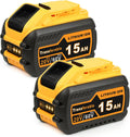 QuasuHaven 15000mAh Replacement for Dewalt 20V/60V Max Battery 2 Pack,High Capacity(DCB615)