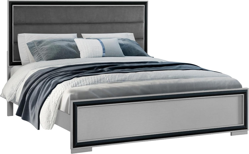 Grey Black 5PC.King Bedroom Set