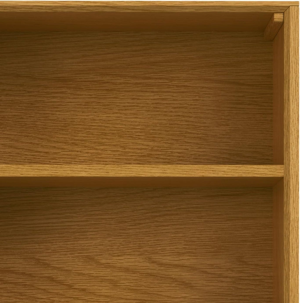 SIMPLIHOME Banting Bookcase - 66 inch Tall Solid Oak Veneer and Metal Bookshelf, Industrial Storage for Living Room, Study Room or Office with Open Shelves and Metal Frame