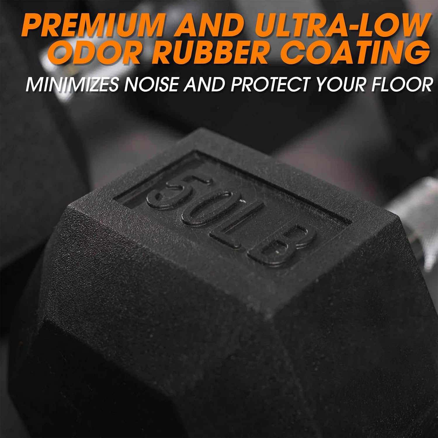 Mikolo Dumbbell Sets with Rack, Rubber Hex Dumbbells, Multiple Choices in 160/200/380/450/550LB, Hand Weights with Chrome Handle for Strength Training