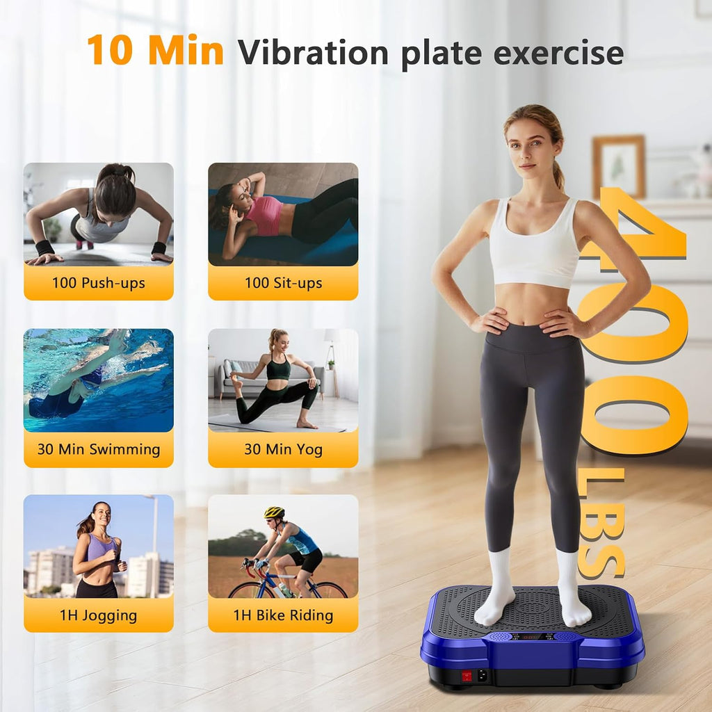 NXSCI Vibration Plate Exercise Machine,Vibrating Platform for Lymphatic Drainage with 250 Speeds,500 lbs Weight Capacity,Vibrated Plates for Weight Loss,Full Body Workout Equipment for Fitness at Home