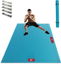 HAPBEAR Large Exercise Mat-7'x5'/6'x8'/6'x9'/6'x10'/6'x12'x8mm(1/3'),Non-Slip, Ultra Durable, Thick Workout Mat for Home Gym Flooring Cardio, Yoga for Fitness, High-Density, Shoes-Friendly