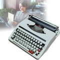 Classic Manual Typewriter, Traditional Portable Vintage Typewriter Deeply Restored by Craftsmen, Manual Typewriter for Writing, Literary Retro Collection Gift, Easy to Use Machinery Typewriter,White