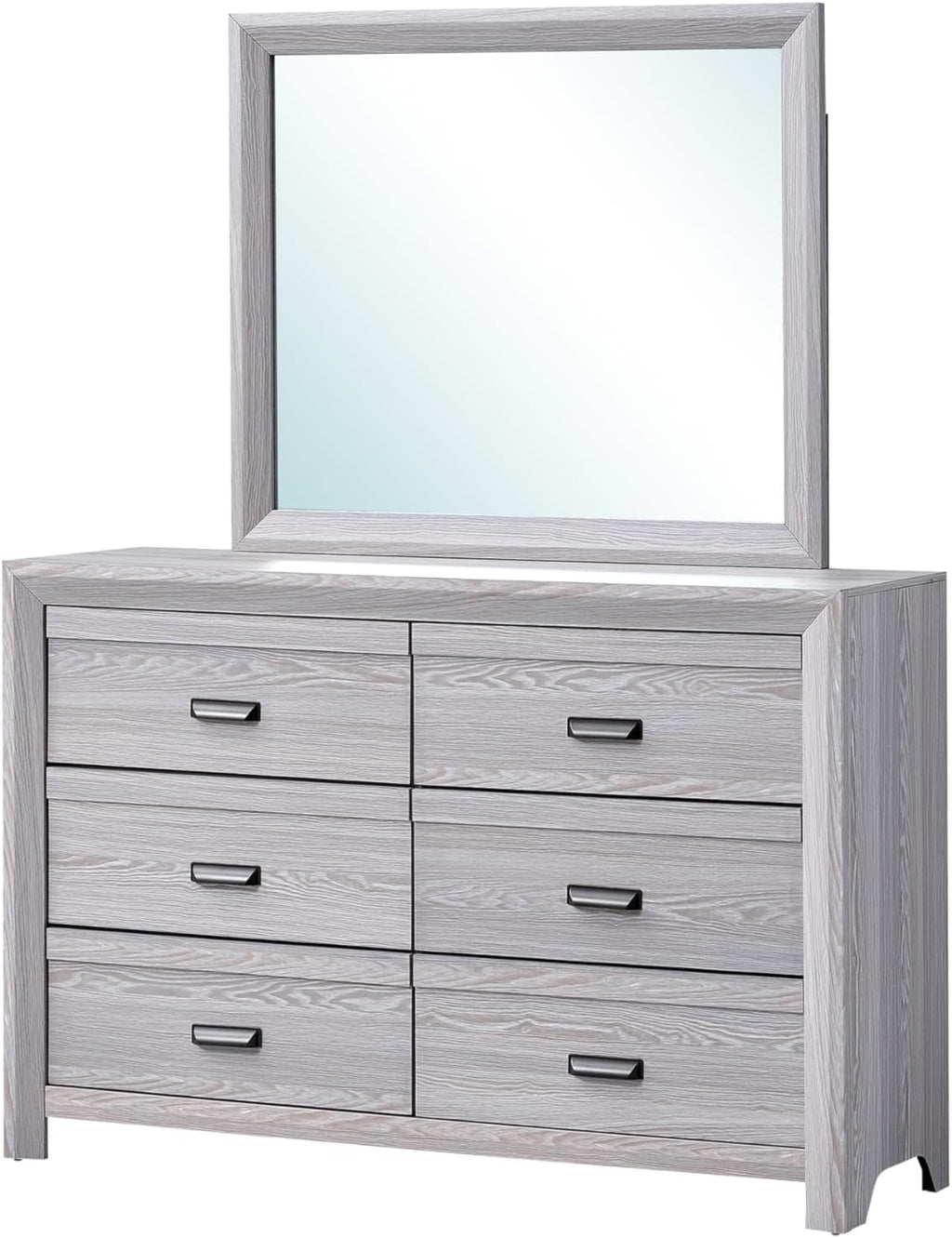 Drift Wood Grey Finish 3pc Full Size Panel Bed Set Wooden Bedroom Furniture Contemporary