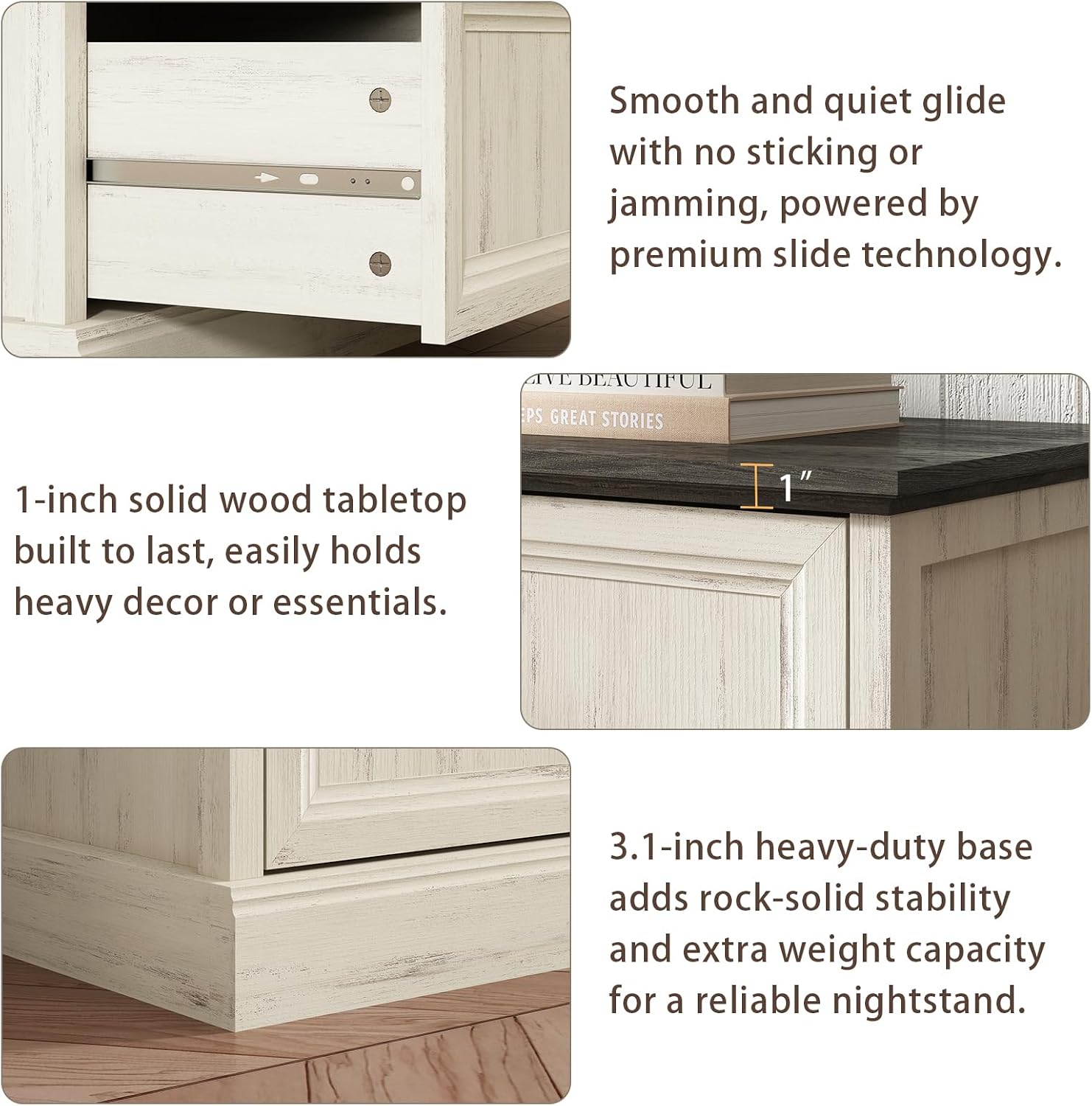 CARPETNAL Farmhouse 8 Drawer Dresser for Bedroom, 55' Wide Modern White Dresser TV Stand with Large Drawers & Bar Handles, Rustic Wood Chest of Drawers for Bedroom, Living Room, Hallway, Entryway.
