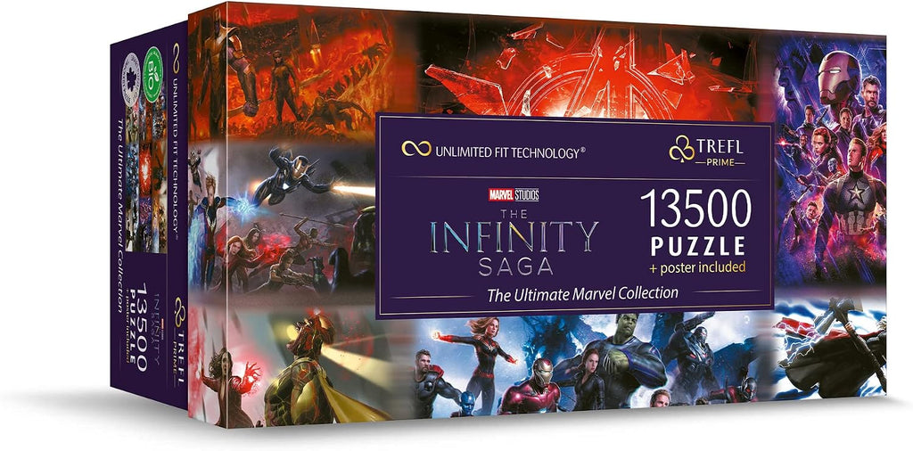 Trefl Prime - UFT Jigsaw Puzzle: Marvel, The Ultimate Marvel Collection - 13500 Pieces, Large Puzzle, BIO, EKO, Collage with Superheroes, Entertainment for Adults and Children from 14 Years and Up