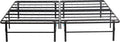 Nestl Foldable Cal King Bed Frame, Platform Bed Frame, Steel, Easy Tool Free Assembly, 14 Inches High, Cal King Black