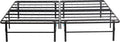 Nestl Foldable Queen Bed Frame, Platform Bed Frame, Steel, Easy Tool Free Assembly, 14 Inches High, Queen, Black