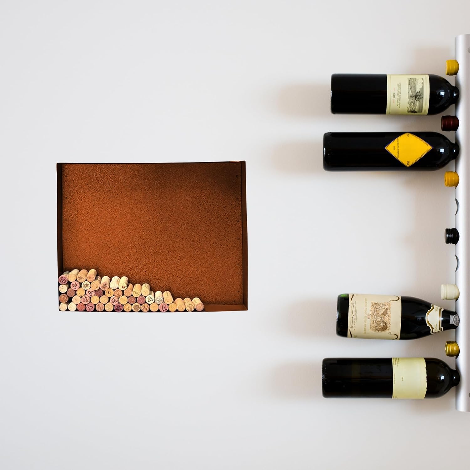 NEONSIGN Colorado Map Wine Cork Holder Metal Arkansas Decor Sign Wine Bar Pub Home Decoration (Brown Patina, 36 inch)