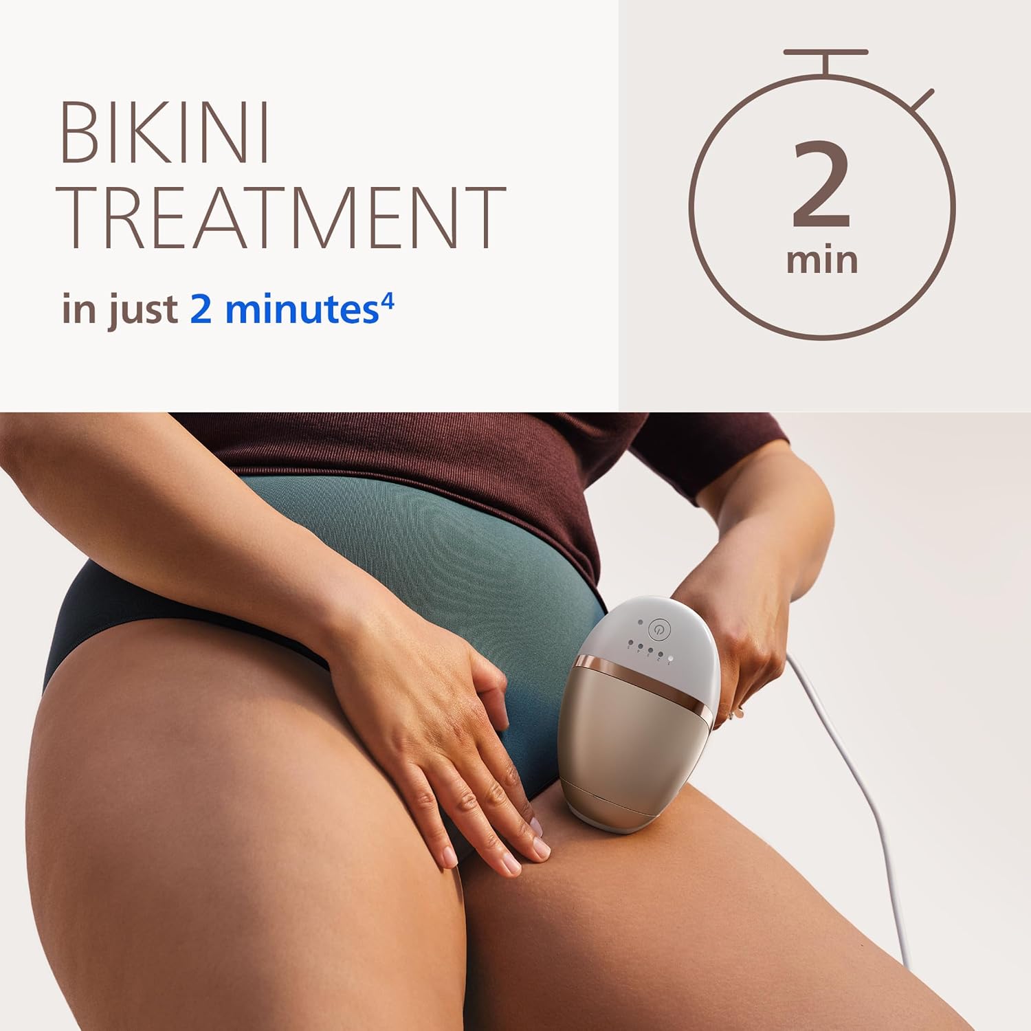 Philips Lumea IPL — Salon-Like Laser Hair Removal for Women, Permanent Hair Reduction Device At Home for Face & Body — Safe & Painless for Face, Bikini, Body, 5 Settings & Skin Sensors, BRI984/03