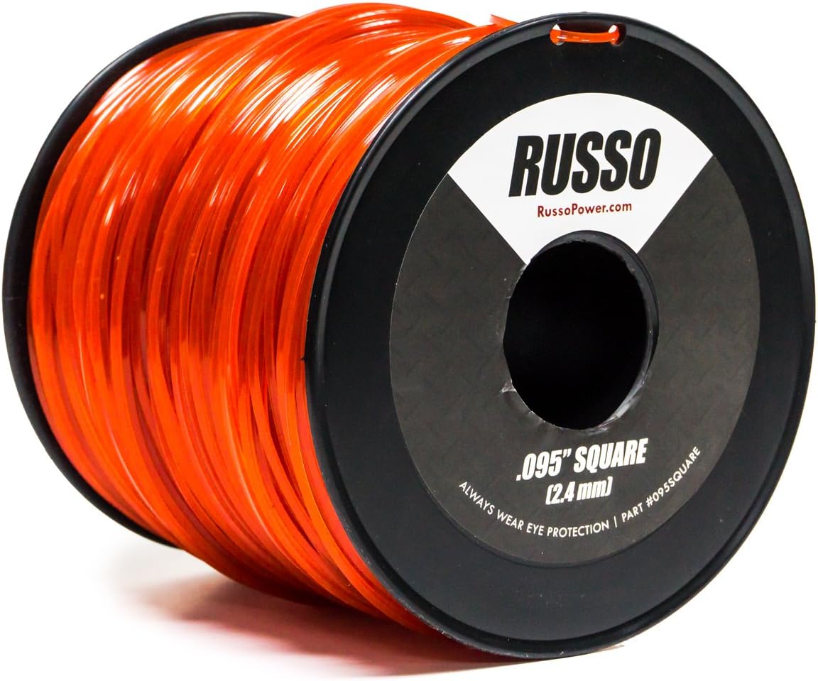 RUSSO 6 Pack 095 Square 5lb Commercial String Trimmer Line for Echo Stihl RedMax