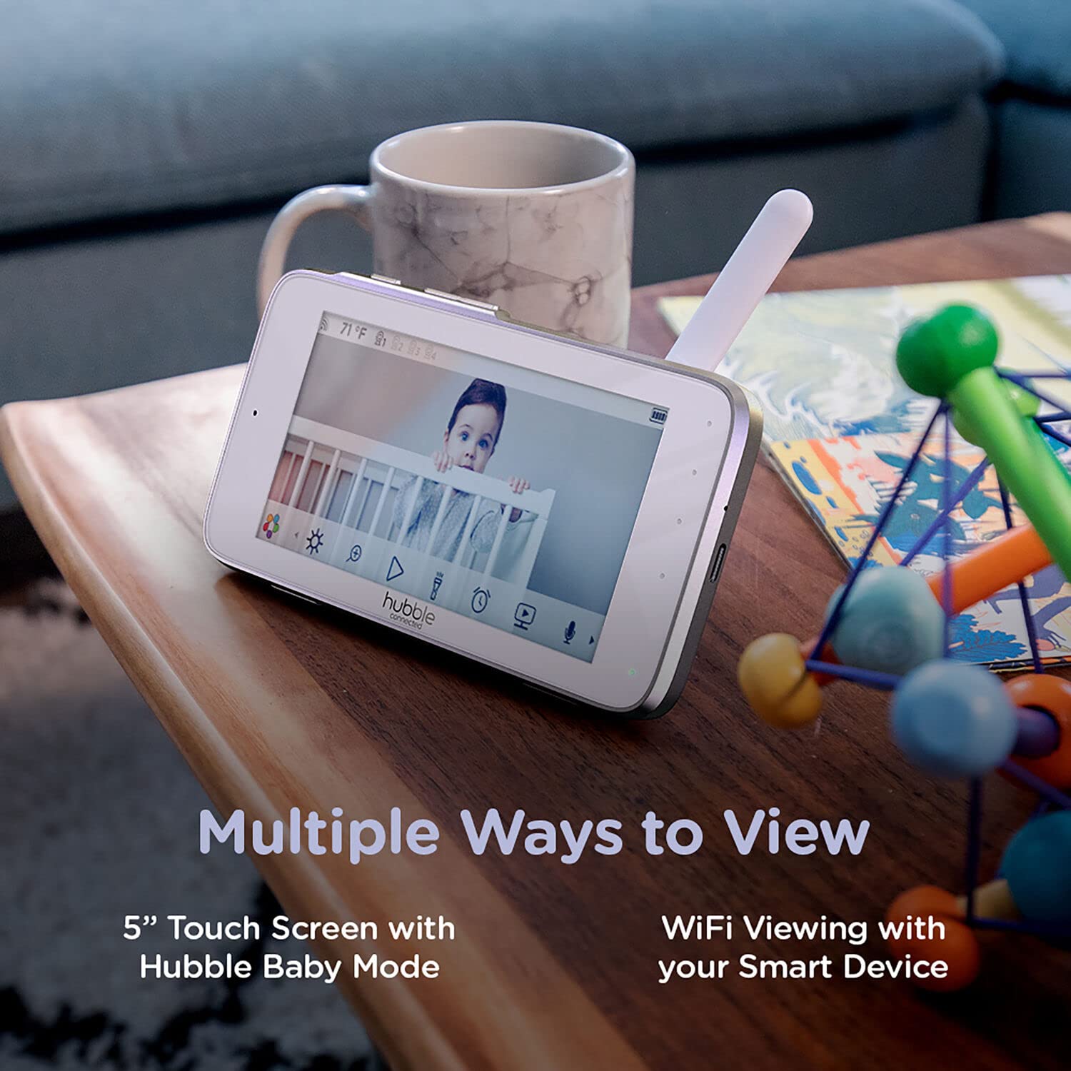 HUBBLE CONNECTED Nursery Pal Deluxe Smart Connected, Wireless, Wi-Fi Enabled Baby Monitor with Parent Unit Viewer