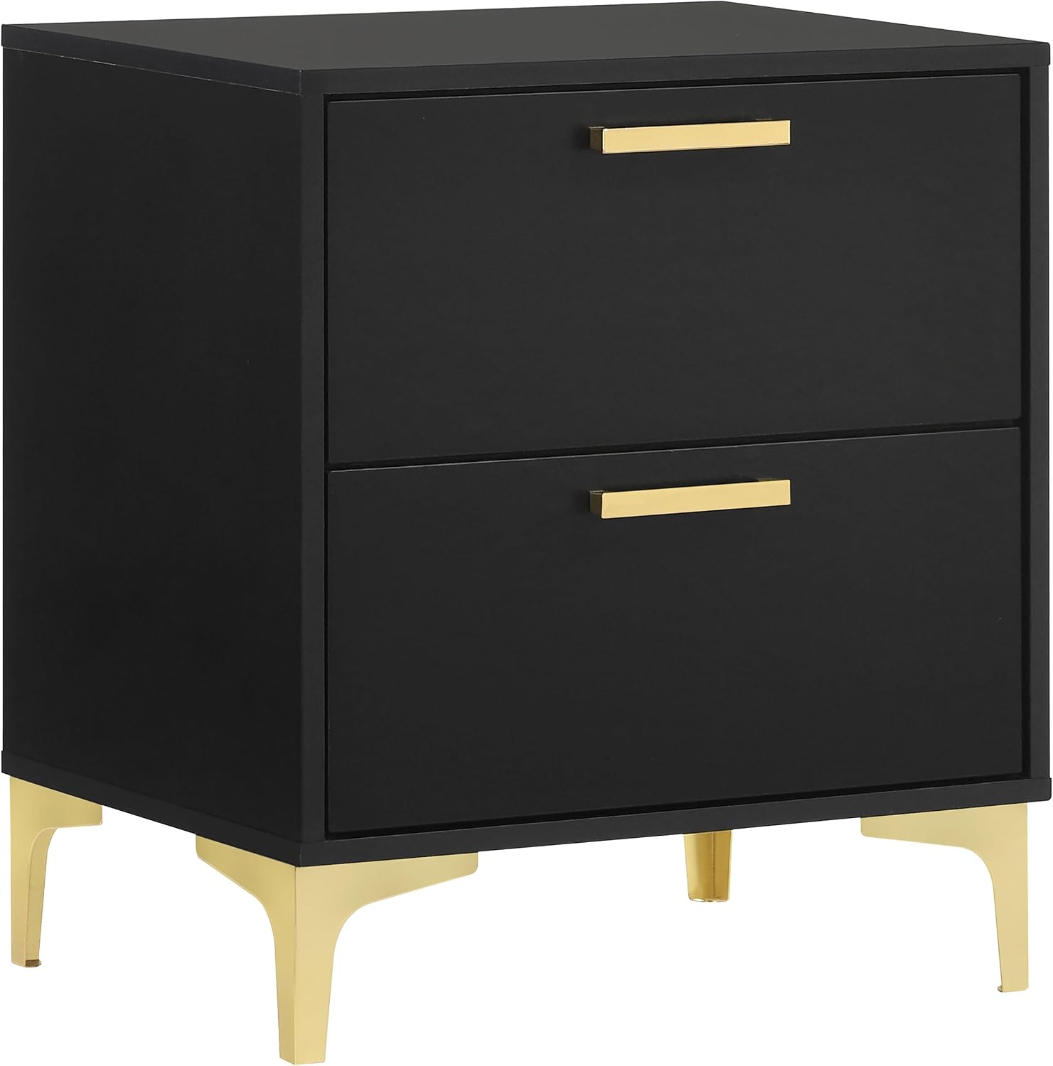 Black,Gold 4 Tufted Panel California King Bedroom Set