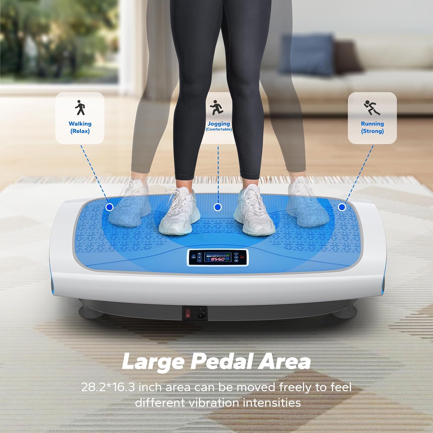 MERACH Vibration Plate Exercise Machine, 3D & 4D Vibration Plate for Lymphatic Drainage Weight Loss with 2 Tension Ropes, Whole Body Vibration Platform for Women Men, Exercise Equipment for Home