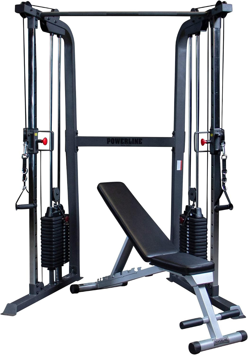 Body-Solid Powerline Cable Crossover Exercise Machine for Home & Commercial Gym, Functional Training Center with Dual Weights Stack for Cable Workout