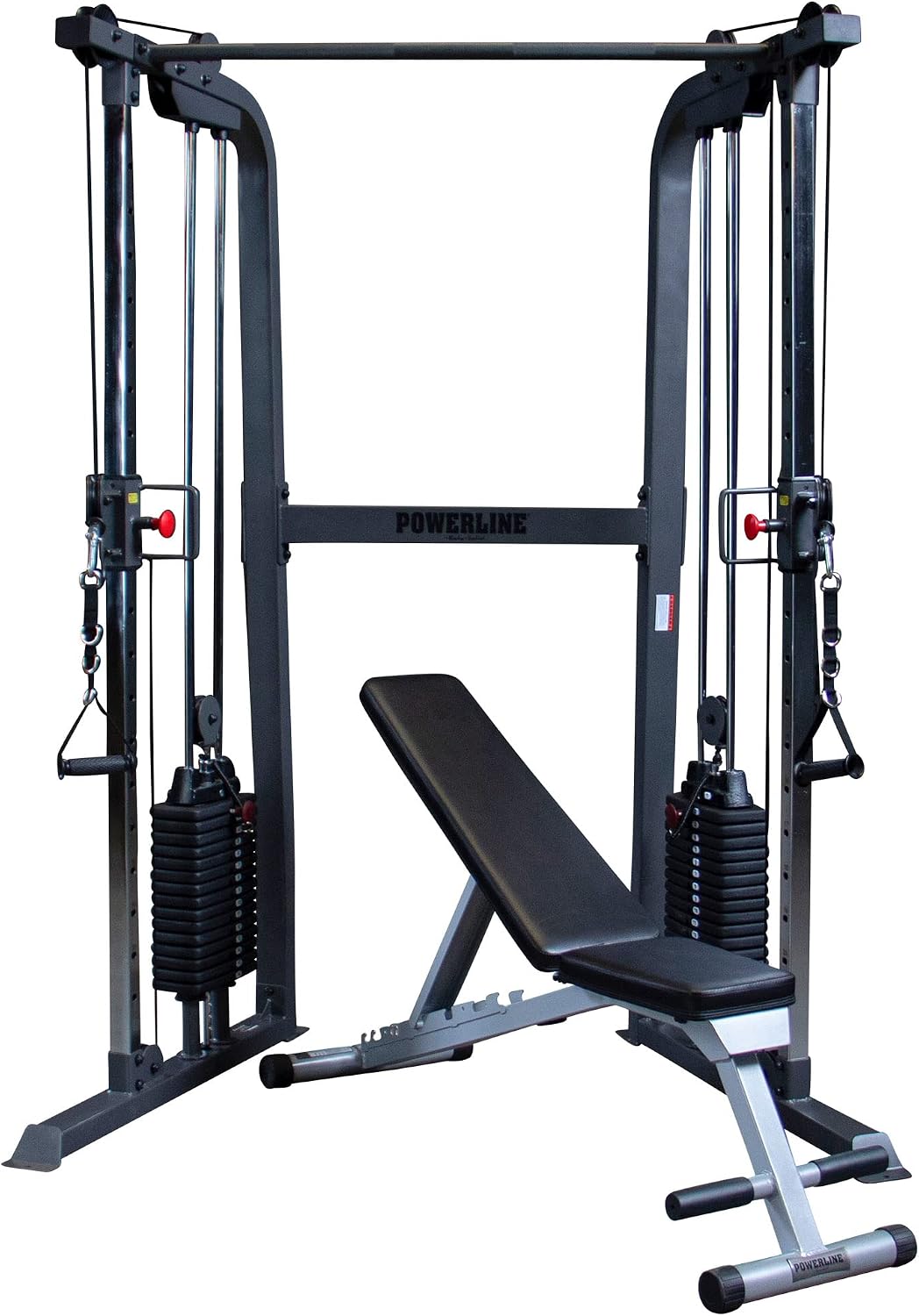 Body-Solid Powerline Cable Crossover Exercise Machine for Home & Commercial Gym, Functional Training Center with Dual Weights Stack for Cable Workout