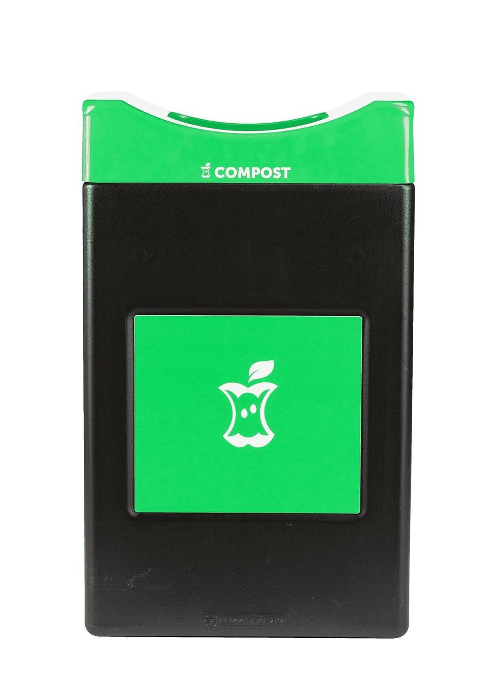Avante™ Series Made in The USA, Black Compost Container, 30-Gallon Shallow, Green Compost Panel, Green Lid, Open Top, Liner Included