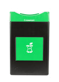 Avante™ Series Made in The USA, Black Compost Container, 30-Gallon Shallow, Green Compost Panel, Green Lid, Open Top, Liner Included