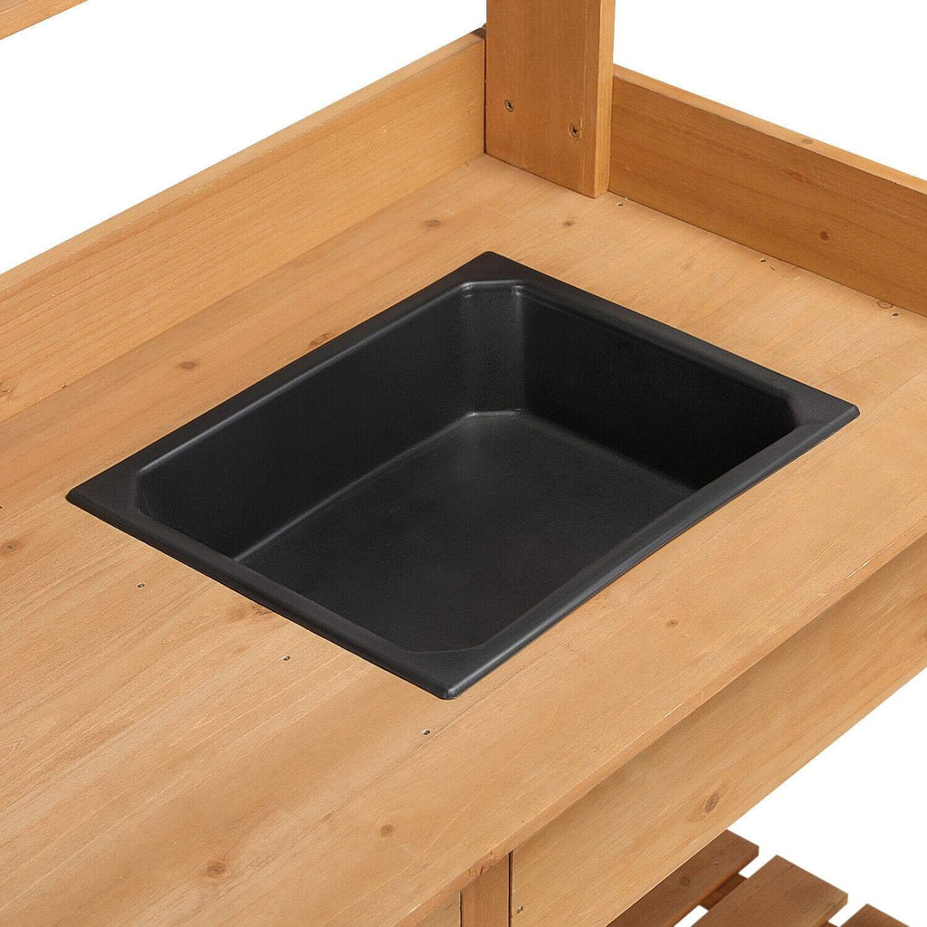 Potting Bench Table Garden Work Benches with Sink Shelf Outdoor Outside Storage