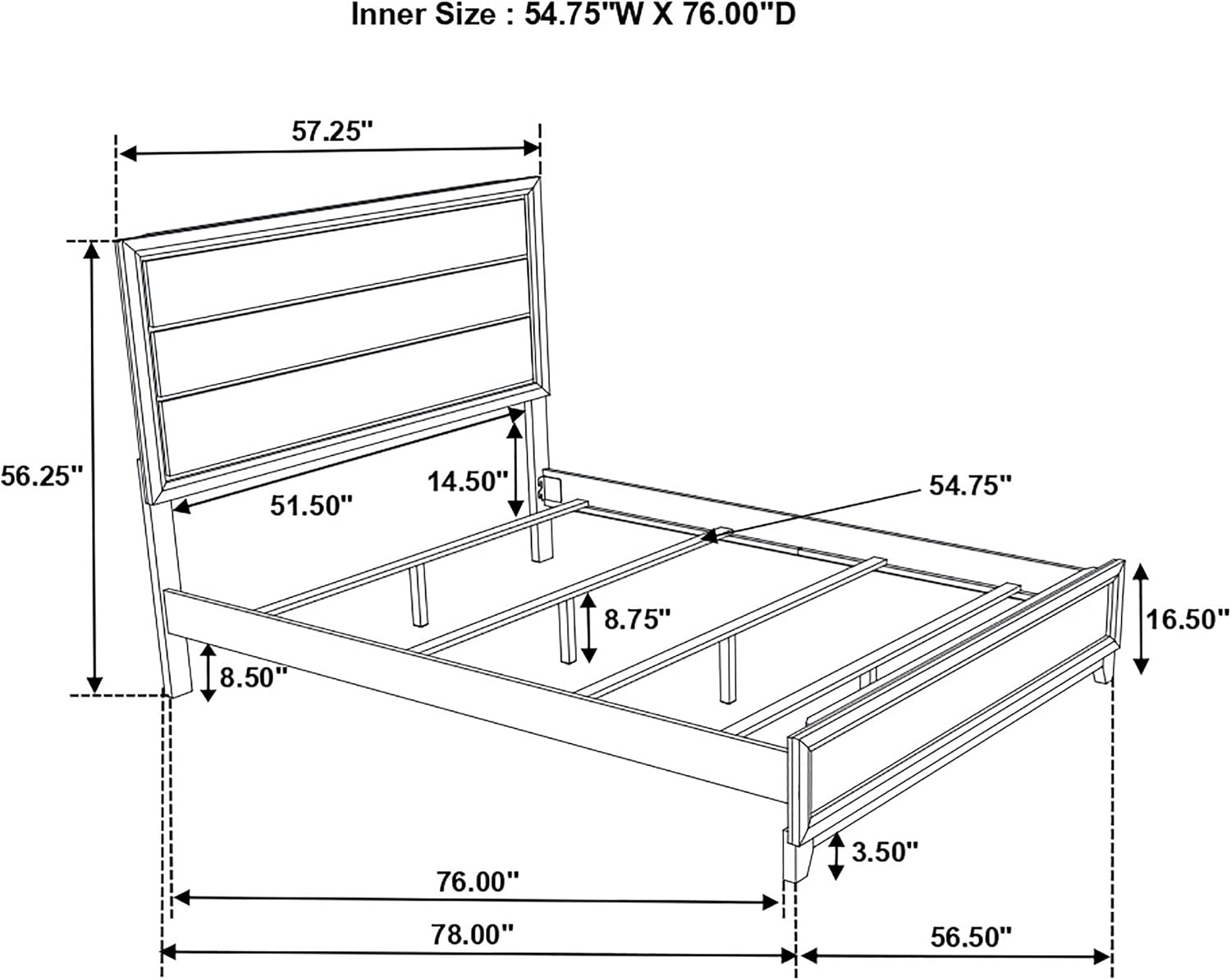 Coaster Home Furnishings - Watson - Wood - 5-Piece Bedroom Set with Panel Headboard and Groove Details - Bedroom - Full Size - Gray Oak - 212421F-S5