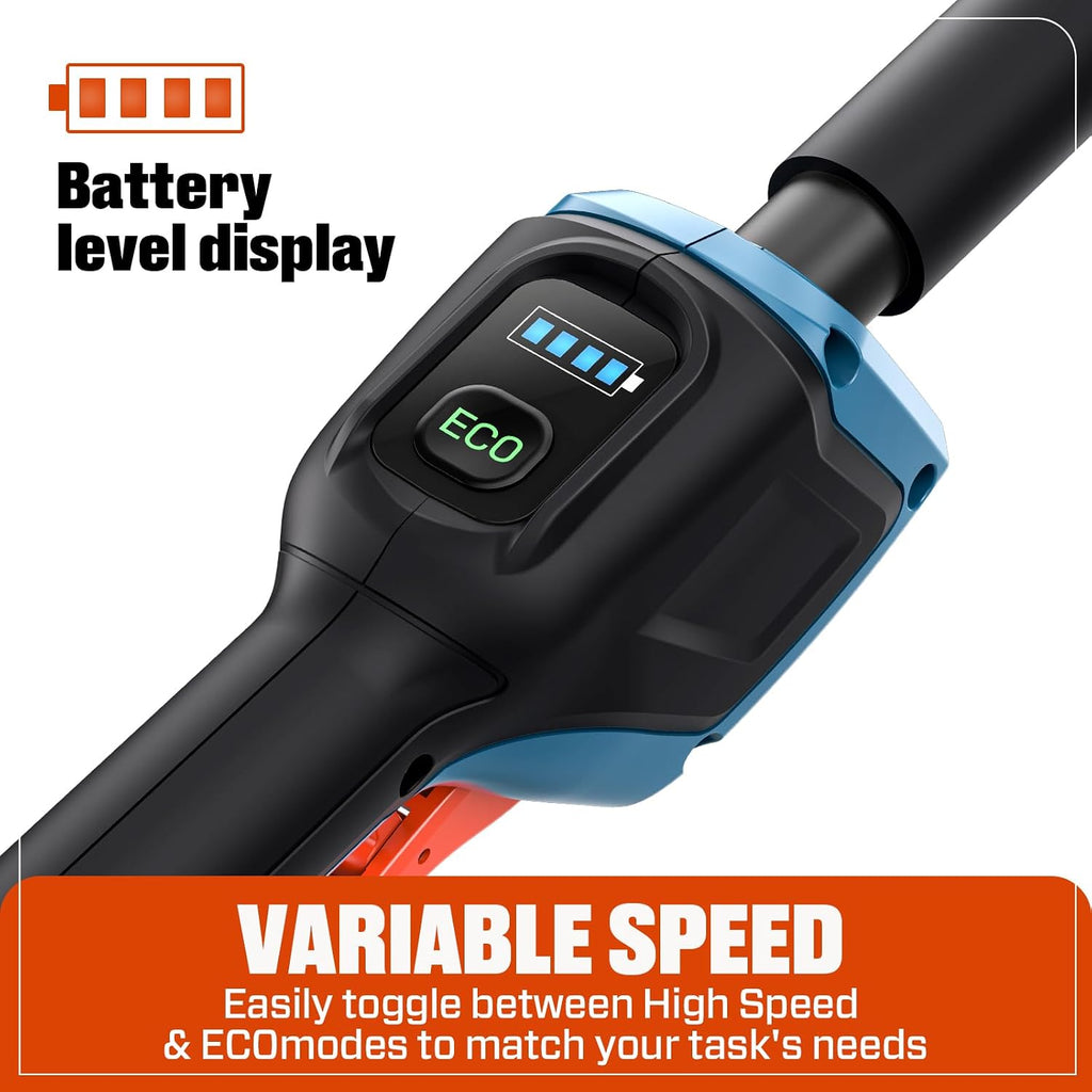 SENIX 16-Inch String Trimmer, 60V Cordless Weed Wacker, Variable Speed, 3.0Ah Battery and Charger Included