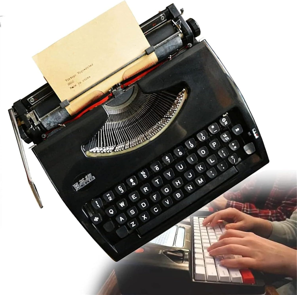 Portable Machinery Word Processing Typewriter, Creative Vintage Typewriterlying, Classic Word Processor for Notes Letters or Creative Writing, Literary Retro Collection Gift