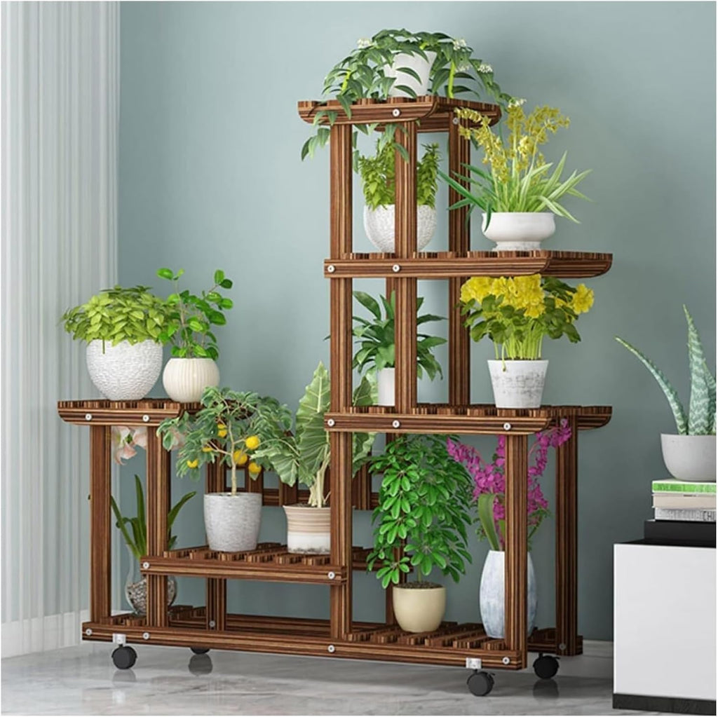 Potting Bench Table,Garden Potting Table, 5-Tier Plant Stand Indoor Tall Plant Rack Display Holder Planter Organizer Garden Plant Shelf Rack Holder in Corner Living Room Balcony Patio Yard