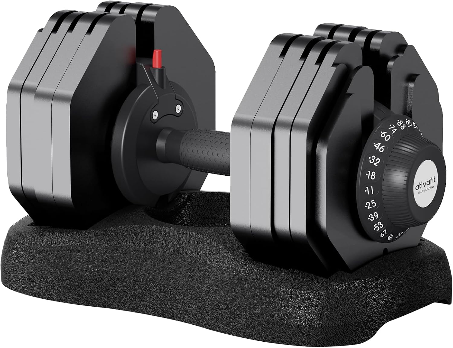 ATIVAFIT Adjustable Dumbbells Set of 2, 5–88LB Quick Adjust Free Weights with Double Safety Lock & Anti-Slip Steel Handle, Space Saving Home Gym Equipment for Full Body Strength Training