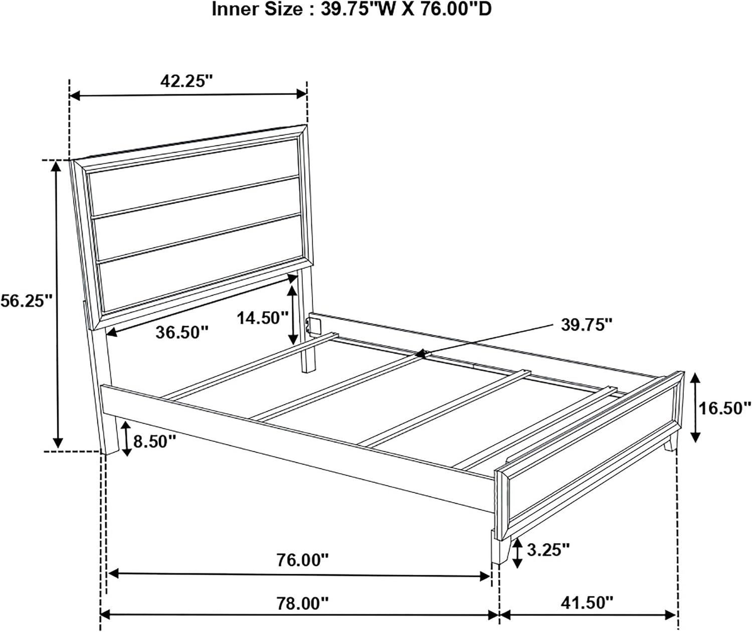 Coaster Home Furnishings Watson Transitional 5-Piece Bedroom Set Twin Size Panel Bed Frame 57-inch Headboard Grey Oak 212421T-S5