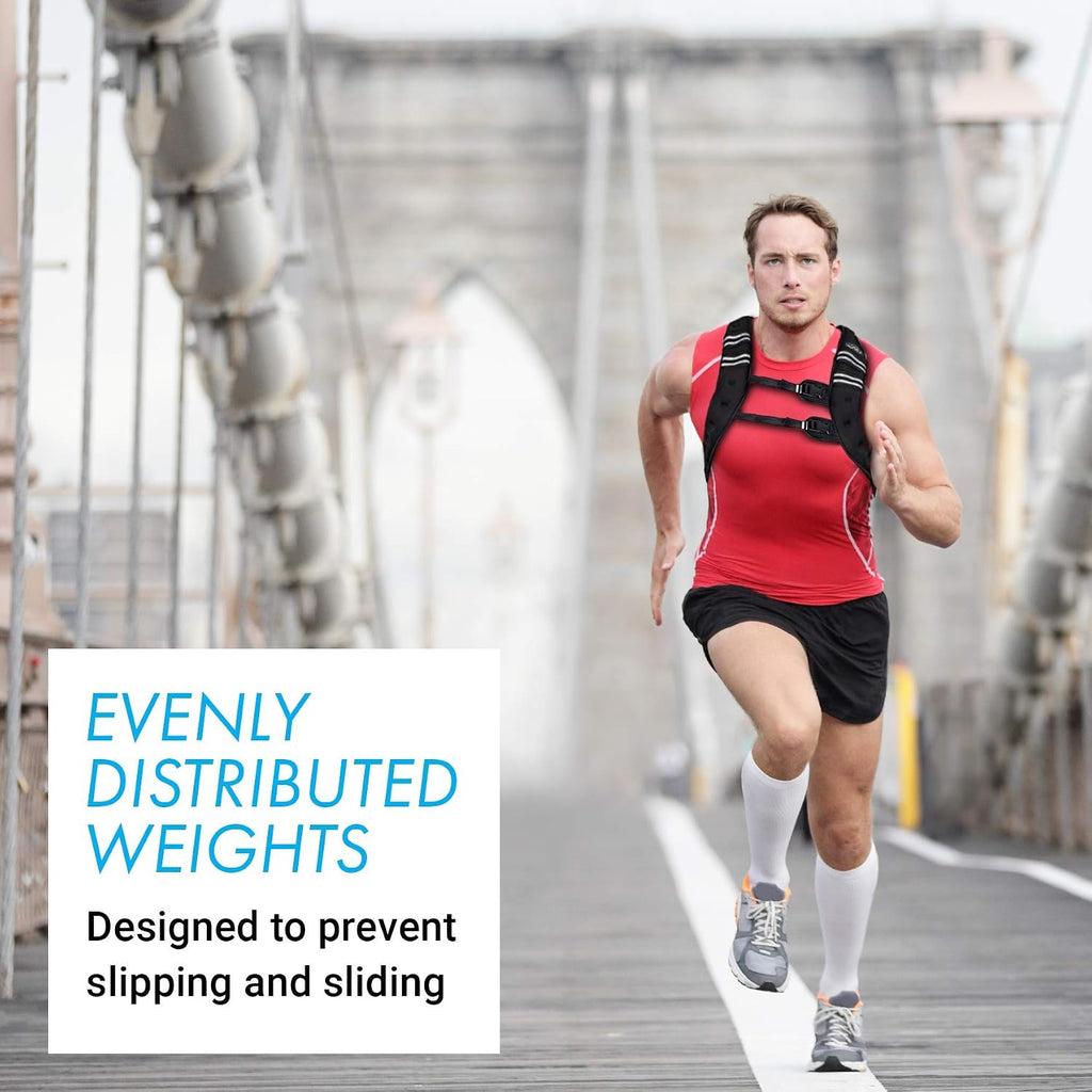 'Aduro Sport Weighted Vest Workout Equipment, 4lbs/6lbs/12lbs/20lbs/25lbs/30lbs Body Weight Vest for Men, Women, Kids'
