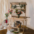 Outdoor Wooden Garden Potting Bench Decorate Plant Gardening Workstation Open Shelf for Flower Shop, Courtyard, Coffee Shop