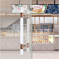 ETULLE Modern Push Pull Bar Handle,Sweet Shop Clinic Bakery Glass Door Handle,Home Indoor Outdoor Clear Acrylic Crystal Door Handles,Barn Door Hardware (Color :Rose Gold,Size :80cm/