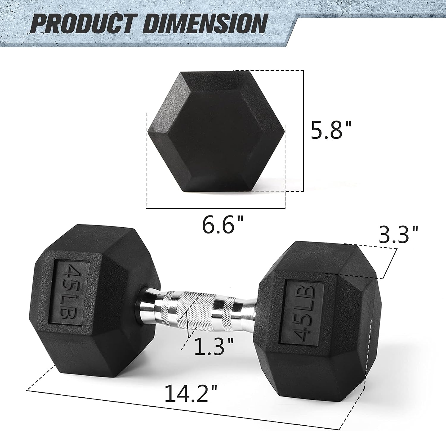 RitFit Rubber Coated Hex Dumbbell Set with Rack, 5-780LB for Home Gym Strength Training, Anti-Slip Knurled Handle, Hexagon Anti-Roll, Heavy-Duty Storage Rack