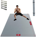 HAPBEAR Large Exercise Mat-7'x5'/6'x8'/6'x9'/6'x10'/6'x12'x8mm(1/3'),Non-Slip, Ultra Durable, Thick Workout Mat for Home Gym Flooring Cardio, Yoga for Fitness, High-Density, Shoes-Friendly