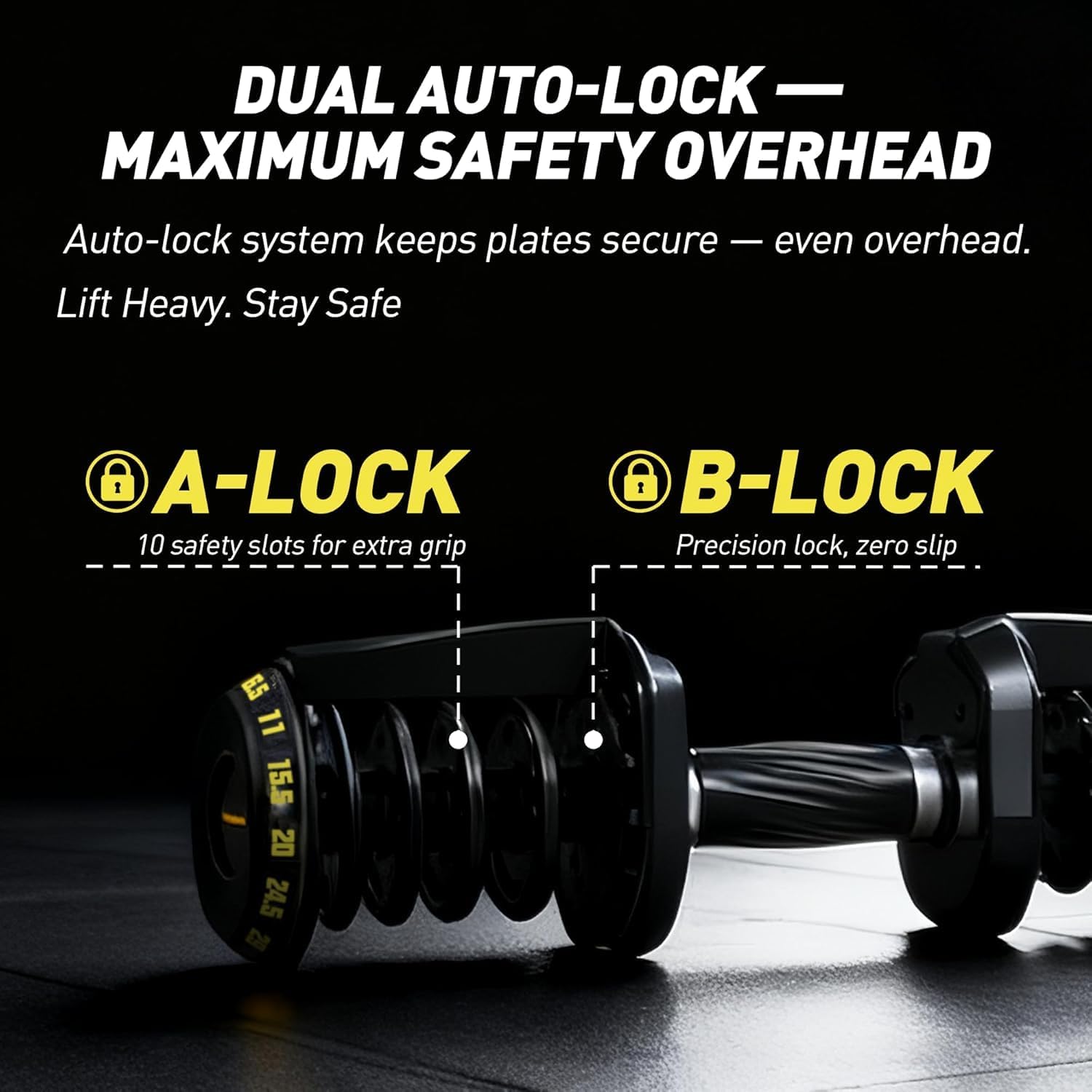 Adjustable Dumbbell Set of 2, 65 lb/95 lb Single Weight, 15-in-1, Fast Adjust Weight Handle, Quick-Lock Adjustable Dumbbell Series for Full Body Workout