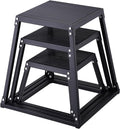 VEVOR Plyometric Jump Box, 18 Inch Plyo Box, Steel Plyometric Platform and Jumping Agility Box, Anti-Slip Fitness Exercise Step Up Box for Home Gym Training, Conditioning Strength Training
