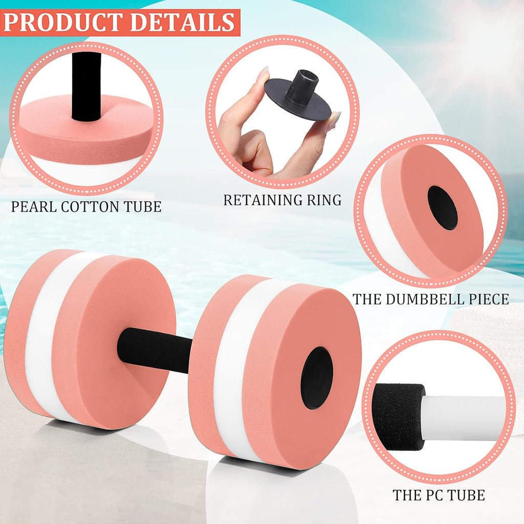 Shappy Water Weight Aquatic Exercise Dumbbells for Pool Macaron Color Aerobics Equipment EVA Foam Dumbbells Aquatic Exercise Equipment Hand Bar