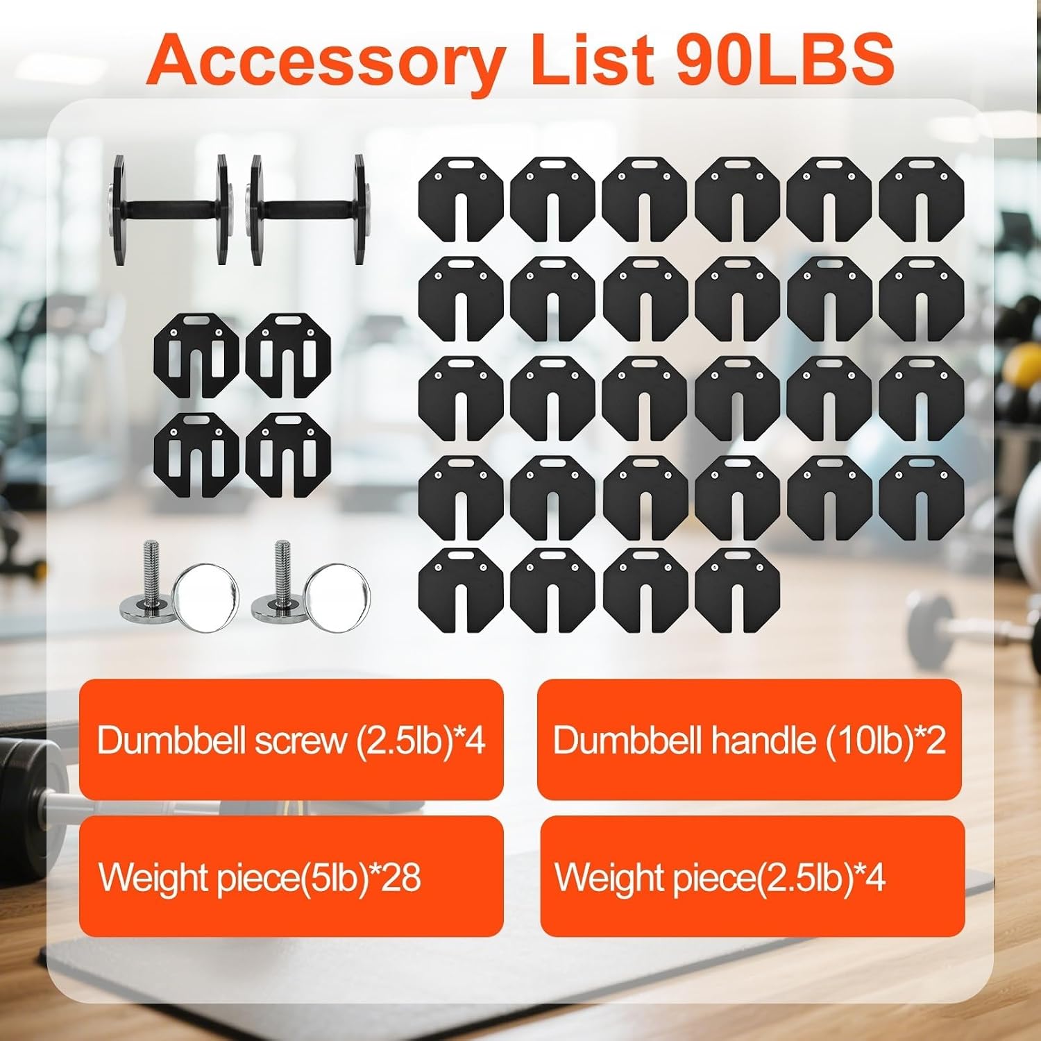 Adjustable Dumbbell Sets, Each 50/80/90/110/120LB Pairs Durable Steel Build, Free Weights Dumbbells Set of 2 with Anti-slip Handle, For Full Body Home Gym Workout Home Strength Training Equipment 50/80/90/110/120LBSX2
