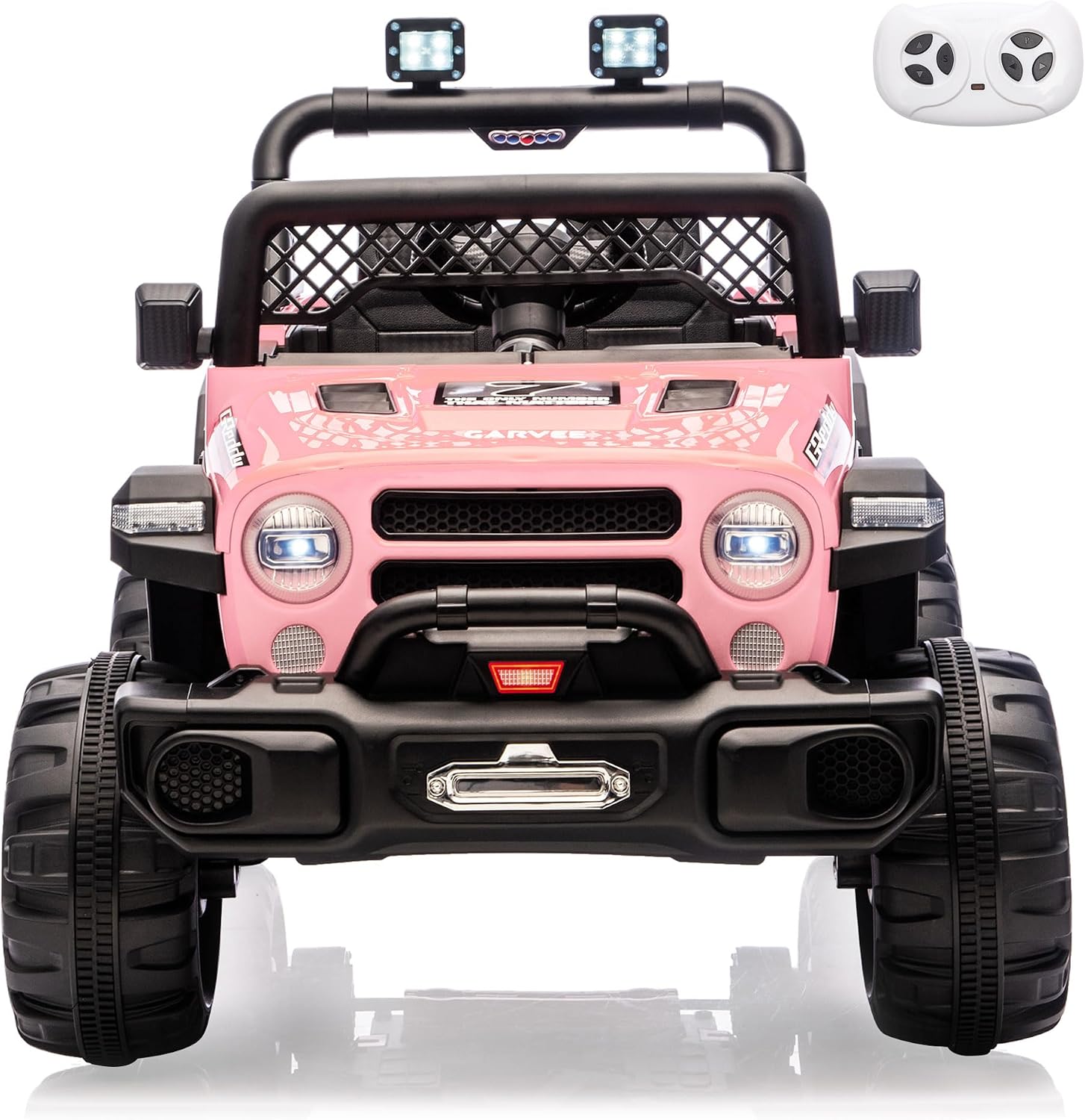 12V Ride on Truck，Kids Electric Car with Parent Remote Control| Features 3 Speeds Up to 6MPH, 2 * 550w Moto, Safty Belt，Spring Suspension, LED Lights, Music for Children Aged 2-8 Years
