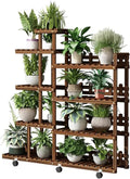 Potting Bench Table,Garden Potting Table, Plant Stand Indoor 5-Tier Tiered Plant Shelves Plant Rack Display Holder Planter Organizer for Garden Balcony Patio Bedroom Office, 120x25x125cm