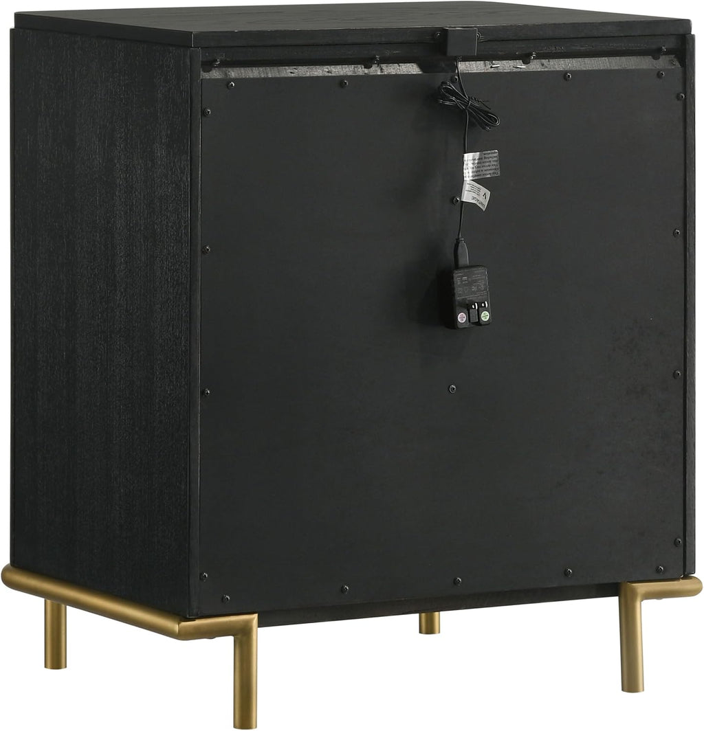 Black and Natural 4 King Bedroom Set