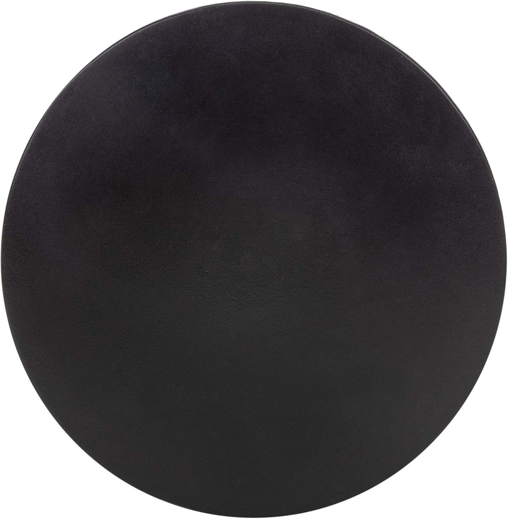 SAFAVIEH Outdoor - Athena Accent Stool - Black Concrete - Sculptural Drum Design - Ideal for Living Room, Patio, Deck, Sunroom, 14.9' W x 14.9' D x 17.7' H (VNN1011C)