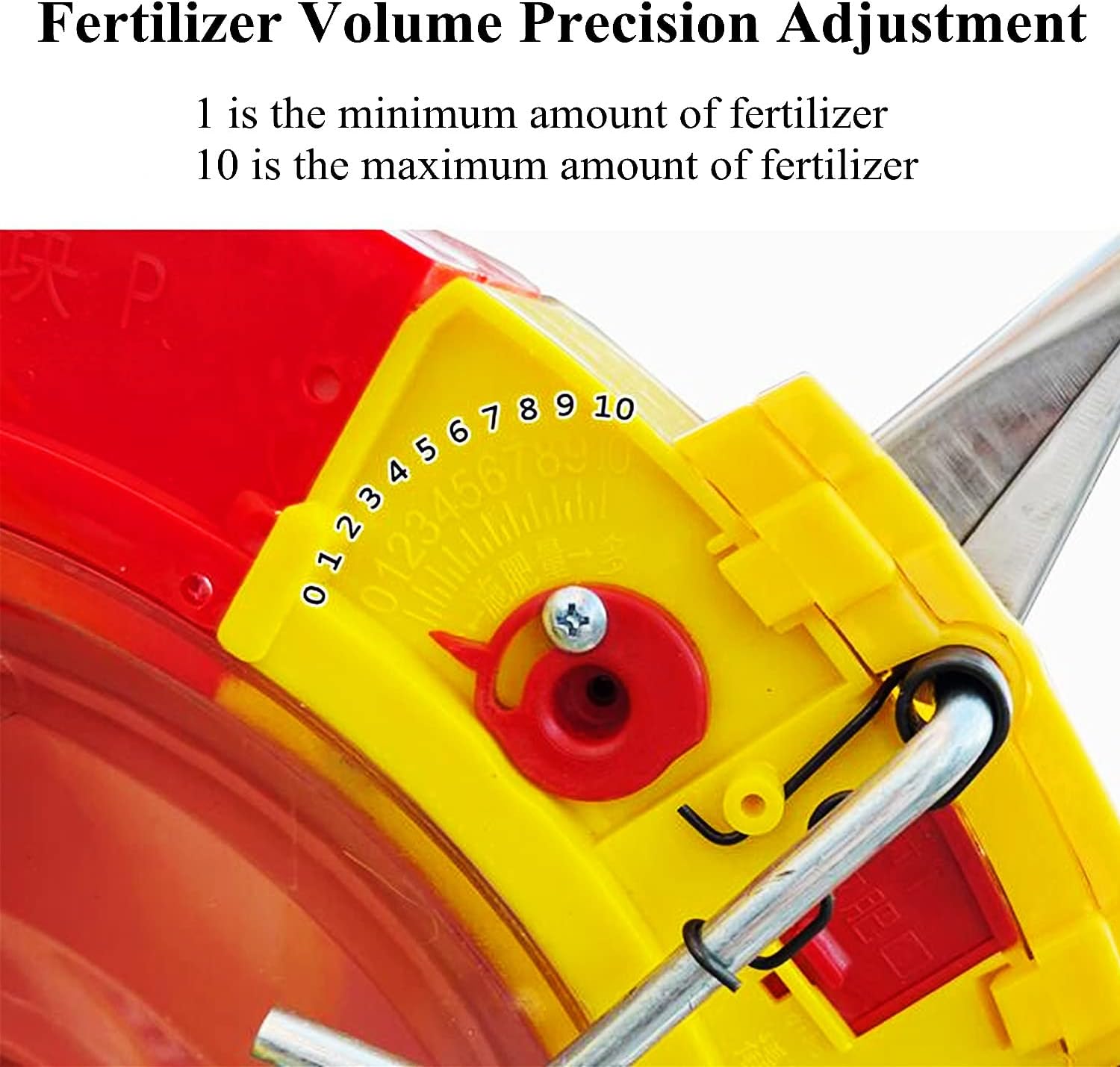 Lawn & Garden Spreaders, Manual Seeder Hand-Push Roller Seeding and Fertilizer Applicator Garden Seed Planter for Corn Soybean Peanut Cotton,7 Mouths (4 Mouths